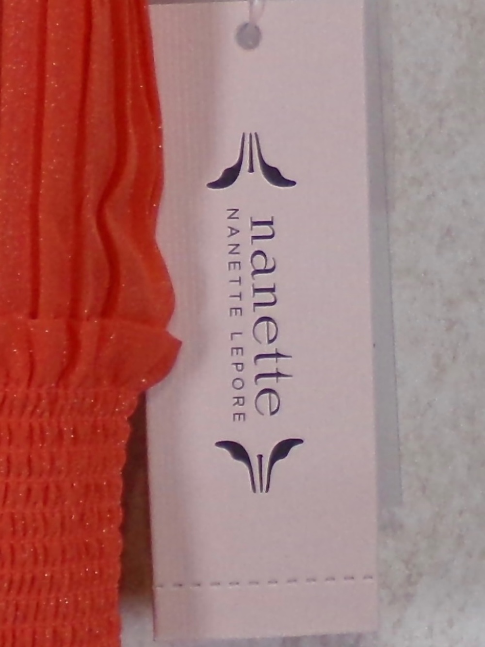 NWT Nanette Lepore Vivid Coral Crinkle Pleated Midi Dress. Lined Size 12 - Picture 11 of 12